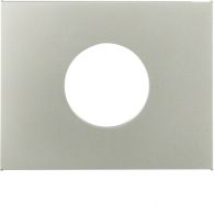 11657004 - Centre plate for push-button/pilot lamp E10, K.5, stainless steel matt, lacq.