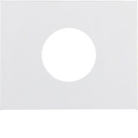 11657009 - Centre plate for push-button/pilot lamp E10, K.1, p. white glossy