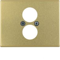 11840002 - Centre plate for loudspeaker socket outlet, Arsys, gold metal