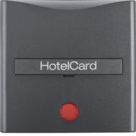 16401606 - Centre plate imprint f. push-button f. hotel card, redlens , B.3/B.7, ant., matt