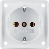 941852502 - SCHUKO socket outlet, w. screw terminals, Int. module inserts, polar white matt
