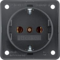 941852505 - SCHUKO socket outlet, with screw terminals, Int. module inserts, anthracite matt