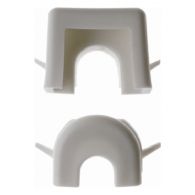 1813 - Cable + duct entry, surface-mtd, white