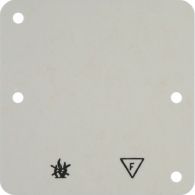 102112 - Base plate 1gang, self-extinguishing, surface-mtd, white