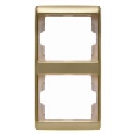 13240002 - Frame 2gang vertical Arsys gold, metal