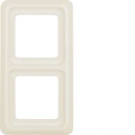1329 - Frame 2gang, sealing, splash-proteced flush-mtd IP44, white glossy
