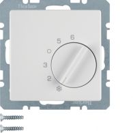 20266089 - Thermostat, change-over contact, centre plate, Q.x, p. white velvety