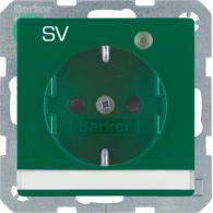 41106013 - SCHUKO soc.out. LED+&quot;SV&quot; impr.,labfield,enhncd contact prot.,screw-in lift ,Q.x