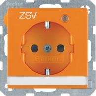 41106014 - SCHUKO soc.out. LED+&quot;ZSV&quot; impr.,labfield,enhncd contact prot.,screw-in lift,Q.x