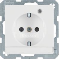 41106089 - SCHUKO soc.out. LED,labfield,enhncd contact prot.,screw-in lift ,Q.x,wh velv