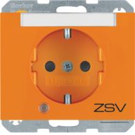 41107114 - SCHUKO soc.out. LED+&quot;ZSV&quot; impr.,labfield,enhncd contact prot.,screw-in lift ,K1