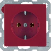 41436012 - SCHUKO soc. out., screw-in lift terminals, Q.x, red velvety