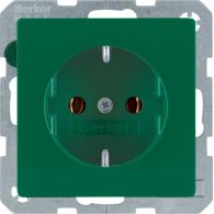 41436013 - SCHUKO soc. out., screw-in lift terminals, Q.x, green velvety