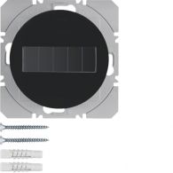 85655131 - KNX radio wall-transmitter 1gang flat solar quicklink, R.1/R.3, black glossy