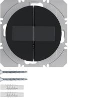 85656131 - KNX radio wall-transmitter 2gang flat solar quicklink, R.1/R.3, black glossy