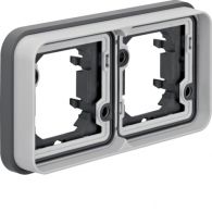 13293505 - Frame 2gang horiz for flush-mounted installation, with sealing, W.1,  light grey