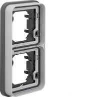 13293515 - Frame 2gang vertical for flush-mounted installation, with sealing W.1 light grey