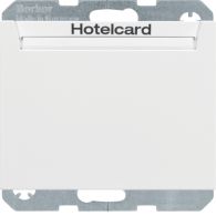 16417119 - Relay switch centre plate for hotel card, K.1, p. white glossy