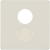 11966082 - Centre plate for loudspeaker socket outlet, Q.1/Q.3/Q.7, white velvety