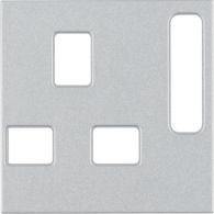 3313071404 - Centre plate f. soc.out. BRITISH ST., can be switched off, B.7, al., matt, lacq.