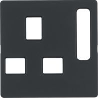 3313076086 - Centre plate f. soc.out.s BRIT.ST., can be switched off, Q.x, ant. velv., lacq.