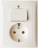 6143568942 - SCHUKO socket outlet with cover plate, S.1, white glossy