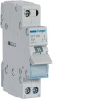 SFT140 - 1-pole, 40A Centre Off Modular Changeover Switch with Top Common Point