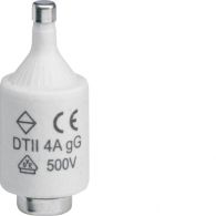 LE2704 - Wkładka bezpiecznikowa DTII/E27 wyk.zwłoczne gG (Bi-Wtz) 4A 500VAC