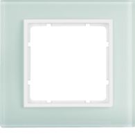 10116909 - B.7 Ramka 1-krotna, szkło białe/biały mat