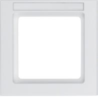 10516099 - Q.3 Ramka 1-krotna z polem opisowym, biały, aksamit