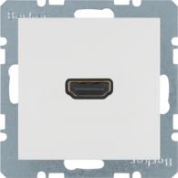 3315438989 - B.X/S.1 Gniazdo HDMI z przyłączem 90° biały