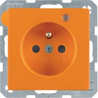 6765096014 - Q.1/Q.3 Gniazdo z uz. z diodą kontrolną LED, z podwyż. ochr. st., pomarańcz aks