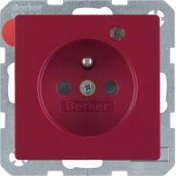 6765096015 - Q.1/Q.3 Gniazdo z uz. z diodą kontrolną LED, z podwyż. ochr. st., czerwony, aks