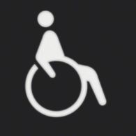 19058003 - W.1 Folia do sygnalizatora świetlnego symbol &quot;wózek inwalidzki&quot;