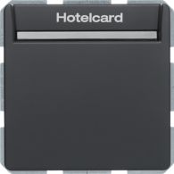 16406096 - Q.x Łącznik przekaźnikowy na kartę hotelową, antracyt, aksamit