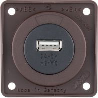 926032501 - Integro 12V Gniazdo USB ładowania A 3A; brązowy mat (10x)