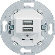 260219 - Mechanizm gniazda USB ładowania do serii obrotowych, 3.0 A 230 V, biały, mat