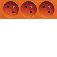 WXF423E - gallery Gniazdo z uziemieniem przelotowe potrójne 3x2P+E 16A 6M pomarańczowy