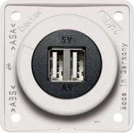 926022509 - Integro 12V Gniazdo USB ładowania A+A 5A; biały połysk (10x)