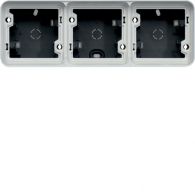 WNA683 - cubyko - Caixa saliente tripla horizontal IP55, cinzento