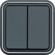 WNE040 - cubyko encastrada - Comutador de escada duplo, cinzento