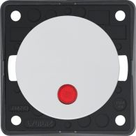 937722509 - Control push-button, NO contact, red lens, Integro - Design Flow/Pure, pol wh gl