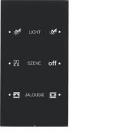 75143155 - Touch sensor, 3&#039;lü, Integro Bus bağl.KNX- R.3, siyah cam