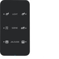 75143165 - Touch sensor, 3&#039;lü, Integro Bus bağl.KNX- R.1, siyah cam