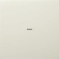 80960282 - 1&#039;li buton modülü kapağı, şeffaf cam,/B.3/B.7, parlak beyaz