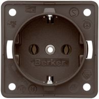 841852501 - SCHUKO socket outlet, screw terminals, Integro module inserts, brown matt