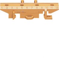 KZ014 - Mounting base f. brass terminals, Colour: brown