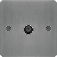 WFSATBSW - F Type Satellite Outlet Brushed Steel White Insert