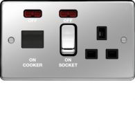 WRCC50NPSB - 45A Cooker Control Unit Polished Steel Black Insert