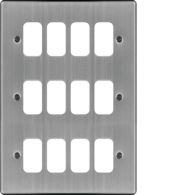 WRGP12BS - Grid Front Plate 3 X 4 Brushed Steel